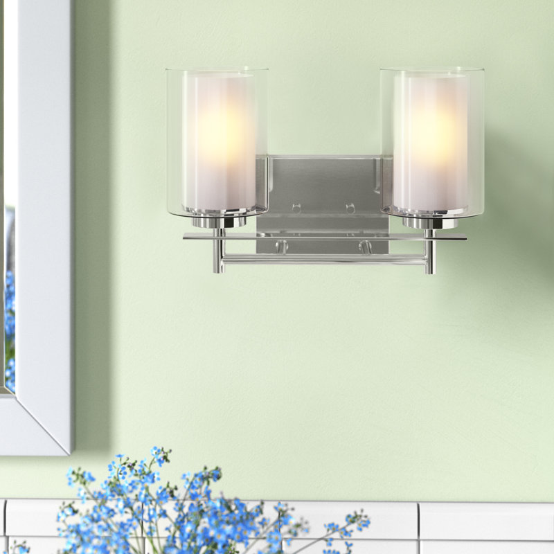 Elmwood Park Two Light Bath from Generation Lighting , Brushed Nickel, 75W
