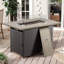 Table de foyer extérieur en osier de 104 cm (41 po) avec foyer au gaz propane de 50 000 BTU et pare-vent en verre. -1420131227
