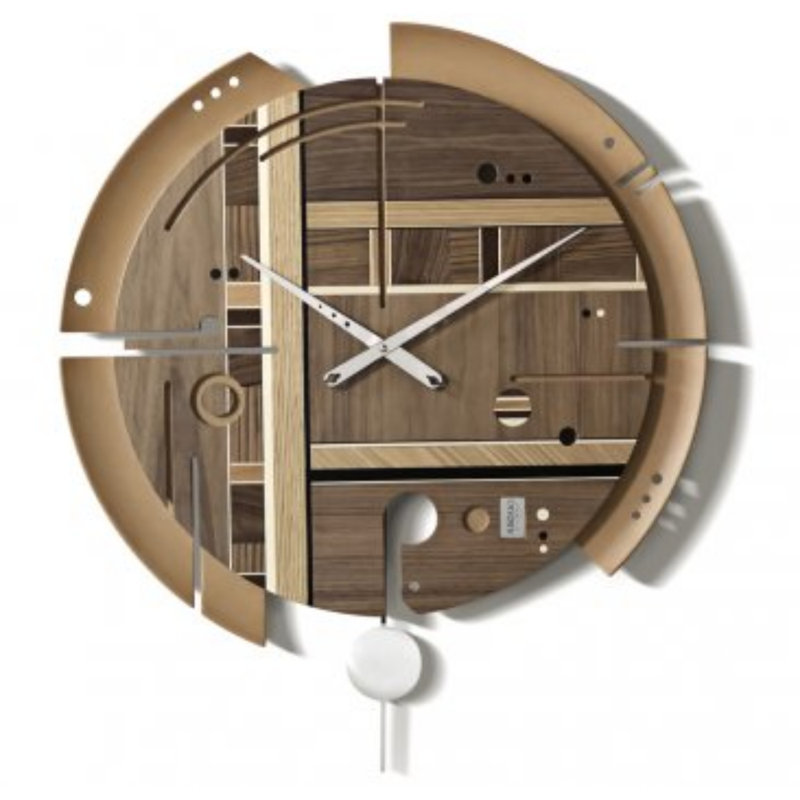 Carron Wood Wall Clock, Dark Brown
