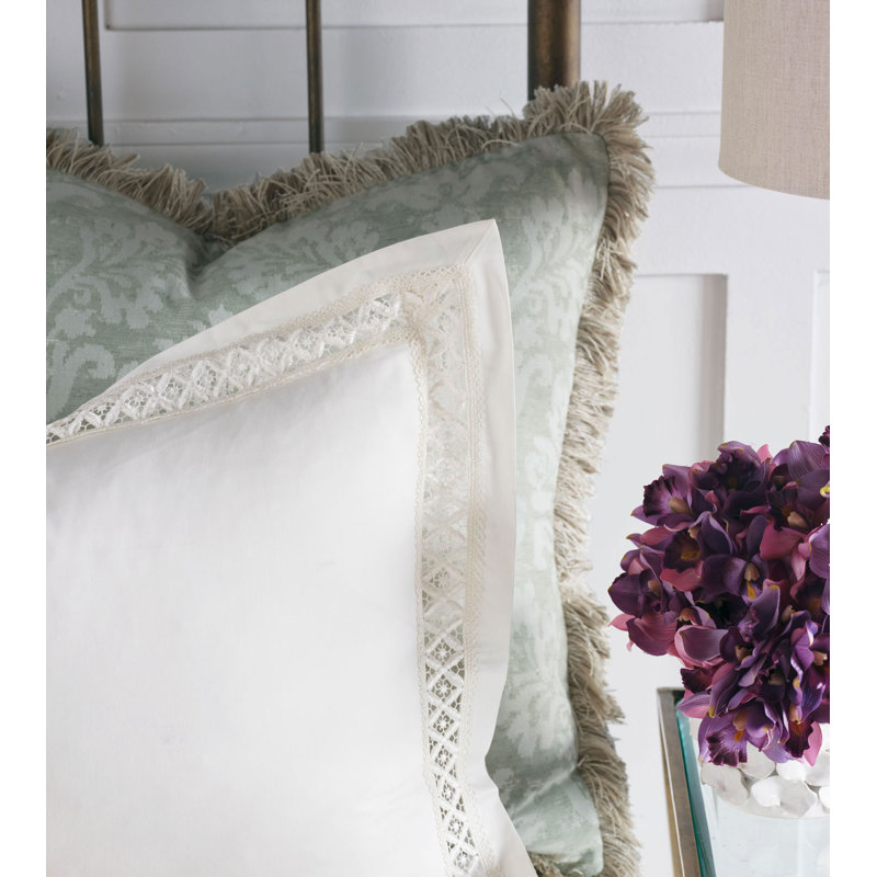 Raelynn Egyptian Cotton Sateen Sheet Set, Queen Sheet Set + 2 Pillowcases, White/Ivory