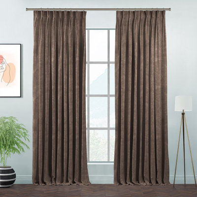 Pinch Plate Room Darkening Extra Long & Extra Wide Decorative Curtain - Single Panel_1