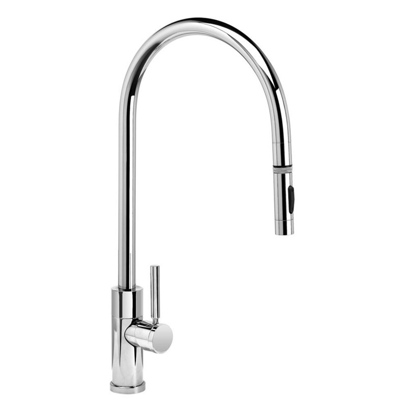 Modern Extended Reach Plp Pulldown Faucet - Toggle Sprayer, Matte Black