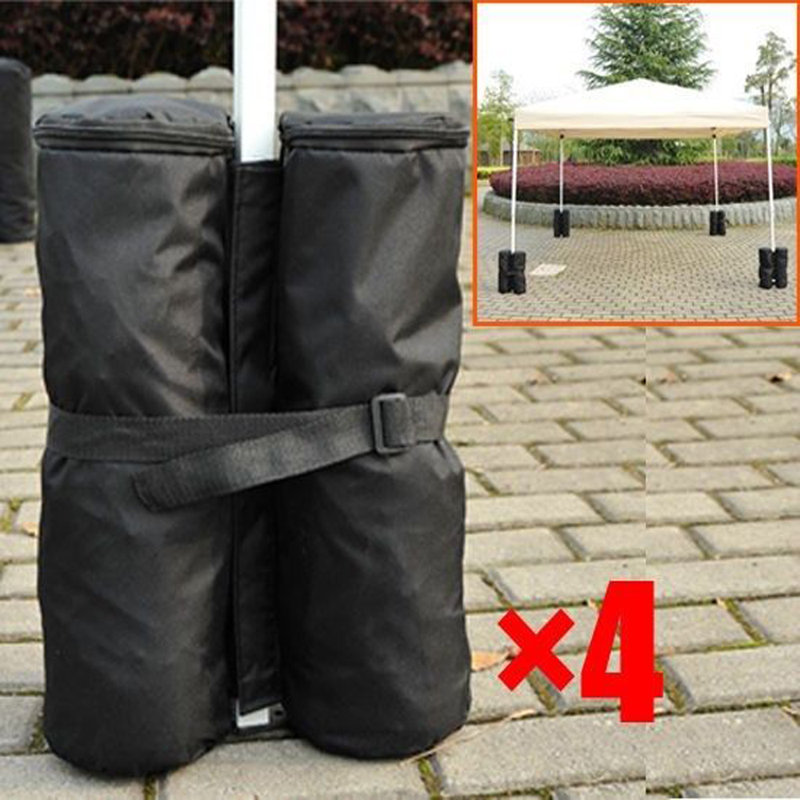 Black Heavy-Duty Polyester Canopy Weight Bags Set of 4