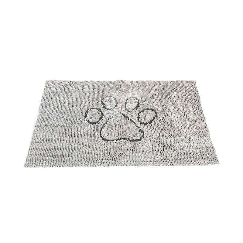 Petit tapis de porte pour chien sale gris brumeux DGS Pet Products 23 po x 16 po x 2 po, Petit (l 18 po x P 23 po x H 2 po)