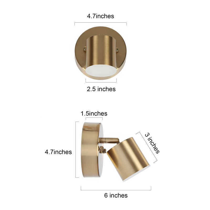 Micajah 1 - Light LED Brass Wall Sconce