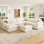 Abramson U-Shaped Upholstered Sectional Cloud Sofa With Ottoman-788036072