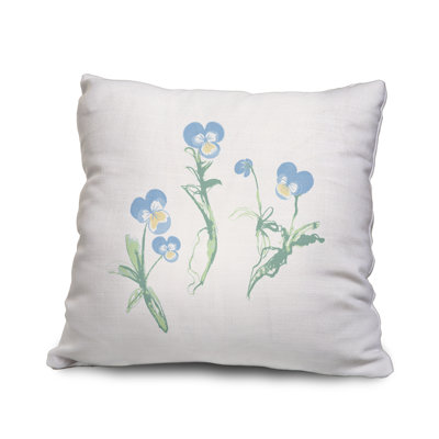 Cotton Floral Throw Pillow