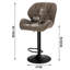 Dequavius Swivel Upholstered Adjustable Height Counter Stool-439739463