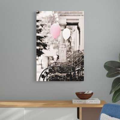 " Pink And White Balloons In City "