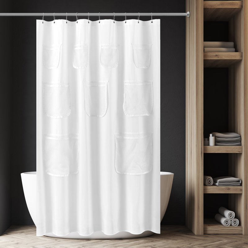Rideau de douche Mesh, Blanc, H 72 po x l 72 po