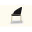 Chaises de style moderne 2 pièces en velours et pieds en métal enduit d'or