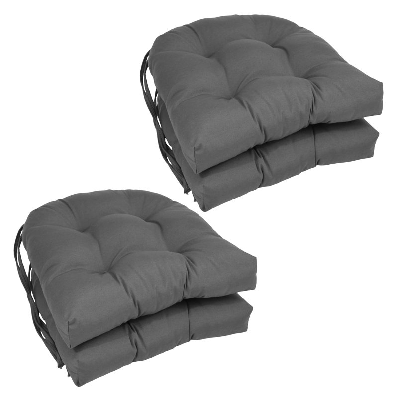 Outdoor 3.5'' Dining Chair Seat Cushion, Grey