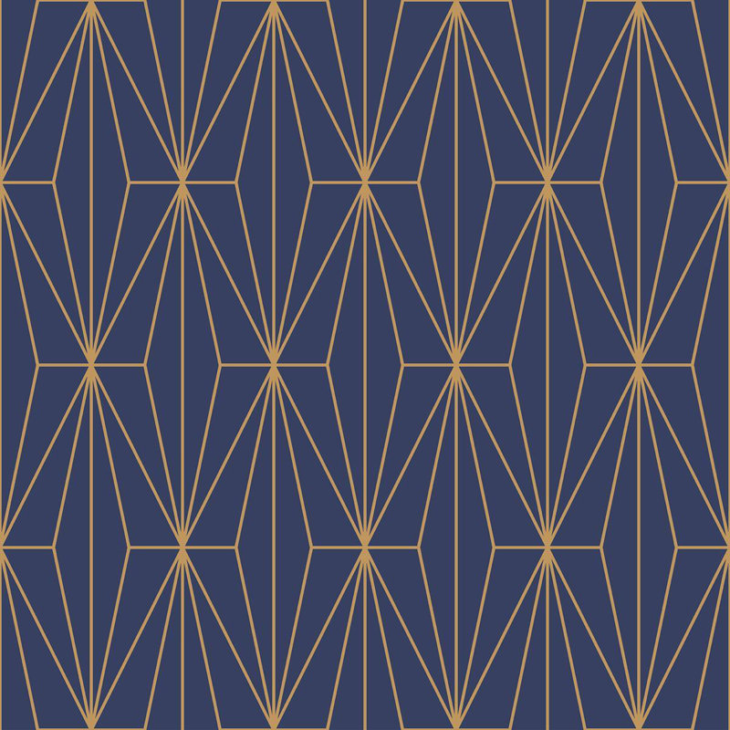Rouleau de papier peint adhésif Daryell Luxury Art Deco, L 10,5 po x l 24 po, Mauve