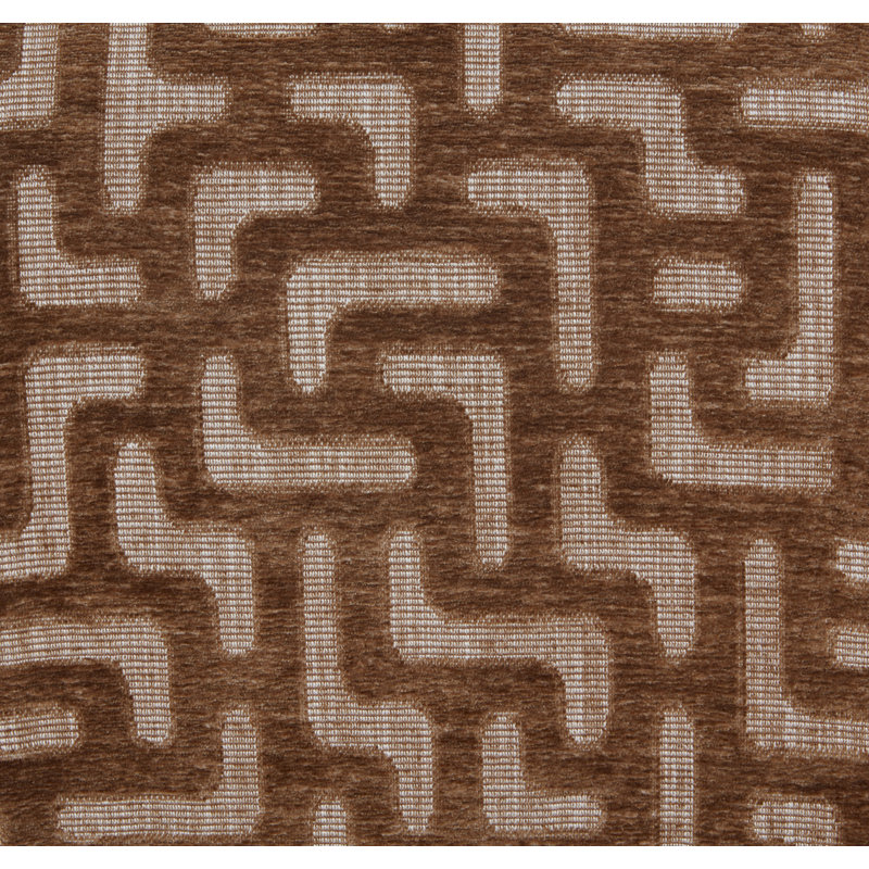 Banc rembourré Daine 62,4 po de largeur, Chenille brune abstraite