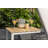 Moorea Aluminum and FSC Teak Outdoor Patio C-shape Side Table-1929431807