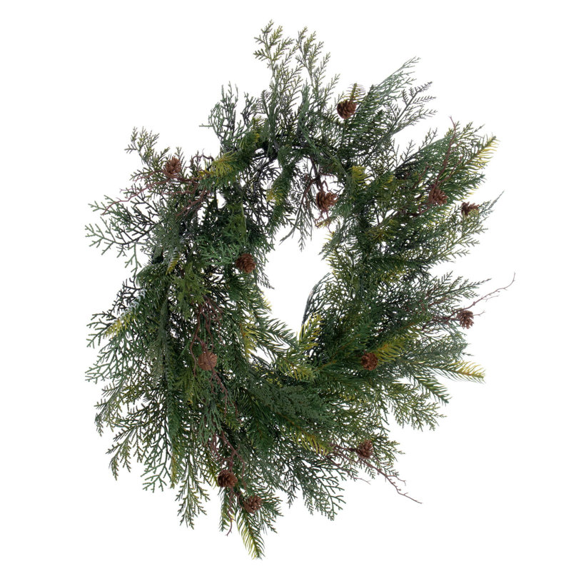 26" Mixed Cedar Pine Wreath 137T