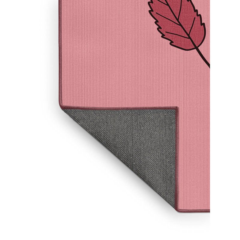 Soft Plush Fiorentino Valentines Modern & Contemporary Abstract Area Rug in Pink – Rose Binding, 7x9