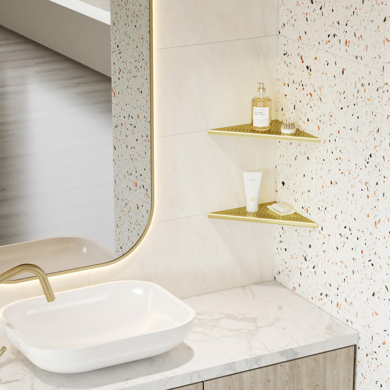 Stainless Steel Shower Caddy, Gold