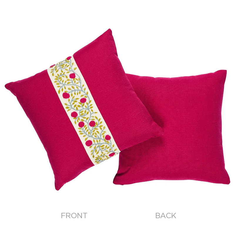 Ashoka Square Throw Pillow, 18" x 18", Citron/Blue