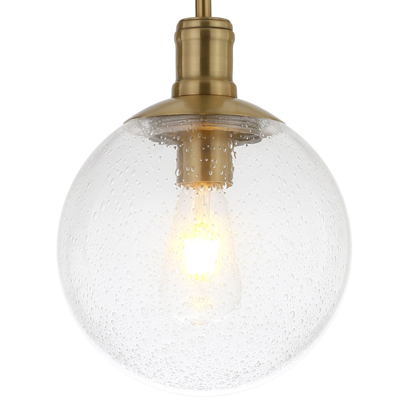 Luminaire suspendu sphère simple à 1 lumière Walker, Laiton