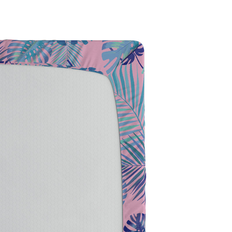 Microfiber Floral Fitted Sheet, Twin Fitted Sheet