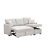 76.5" Linen Blend Upholstered Sectional with Pull-Out Bed and Chaise Storage-775065144