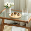 Table d'appoint en verre Rattan Design