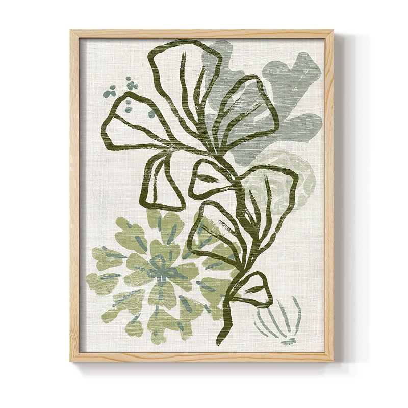 Coral Blockprint III  Framed Print - Solid Wood