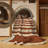 Washable Terracotta Beige Striped Area Rug-340835686
