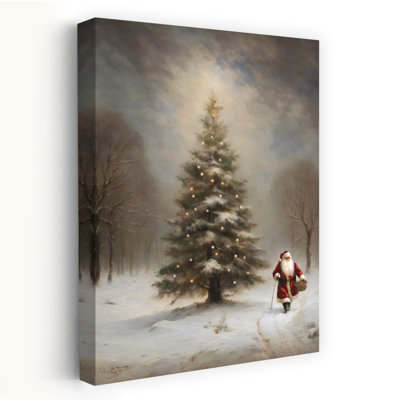 Arbre de Noël abstrait arbre de Noël contemporain paysage art d'hiver