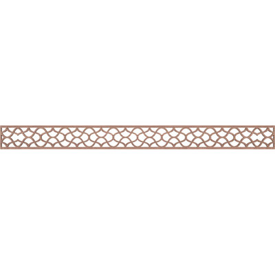 46 3/8"W x 4"H x 3/8"T Resort Fretwork Moulding, Walnut