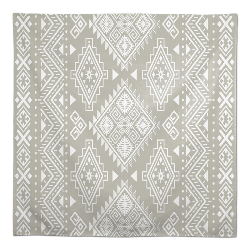 Aleemah Geometric Cotton Blend Square Tablecloth