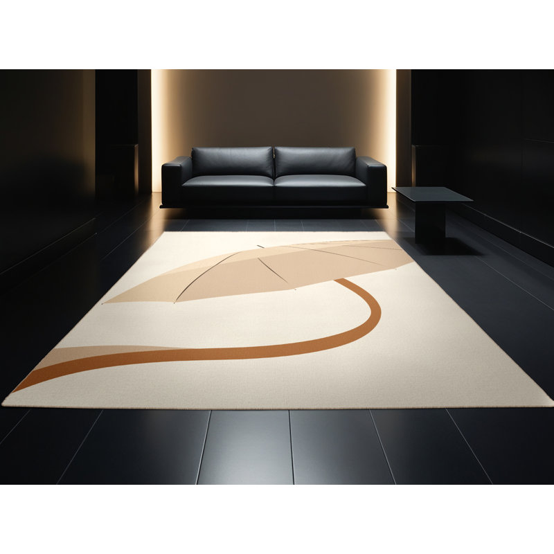Tapis beige moderne et contemporain lavable à la machine Buckland, 8 x 12