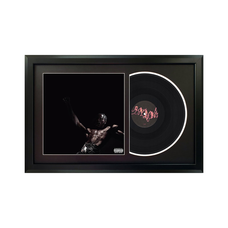 «Utopia» de Travis Scott, art mural de disque vinyle encadré, présentation de pochette d'albums, décor de souvenirs de musique, cadeau unique pour les amateurs de vinyle