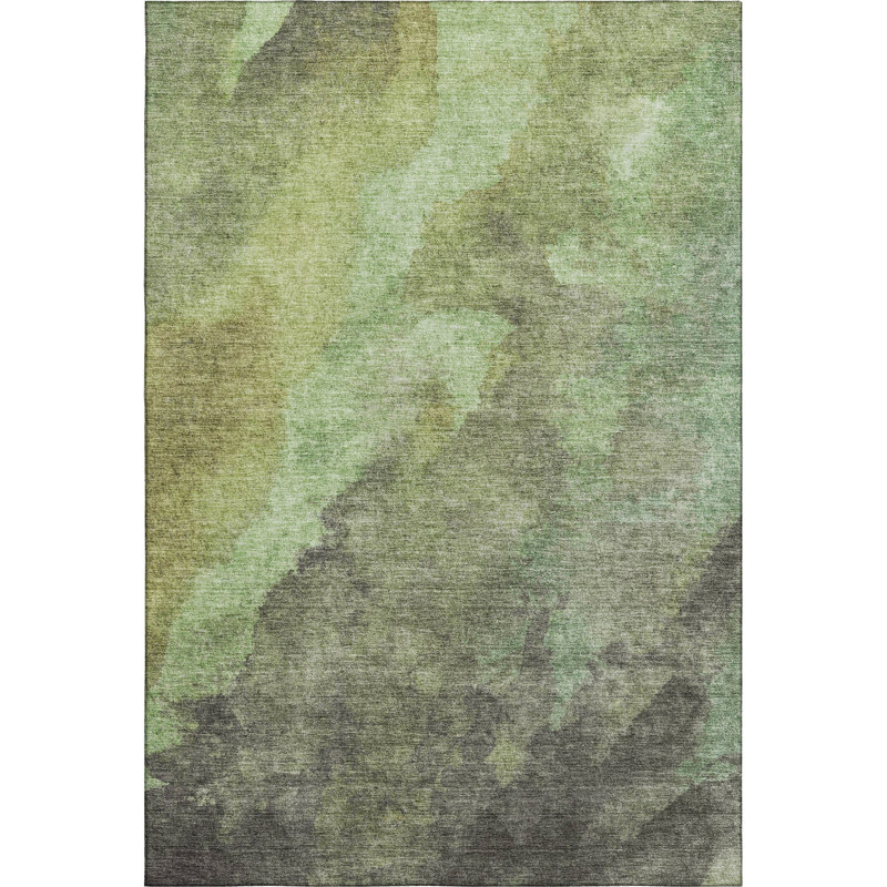 Premium Machine Washable Pirtle AMF1983 Abstract Rug, Rectangle 10' x 14'