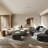 Erandi 51.2” Modern Wood Coffee Table With Two Abstract Support