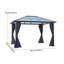 Dark gray single-roof polycarbonate awning