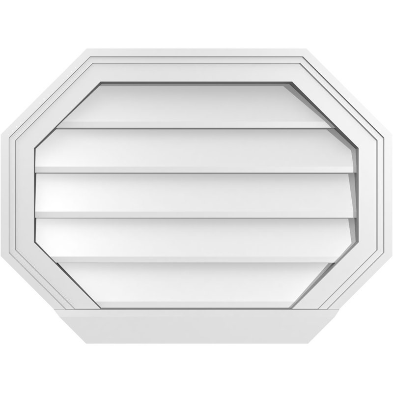 Évent horizontal gondole allongé en surface octogonal Signature, H 18 po x l 24 po x P 2 po