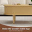 Table basse cannelée à plateau relevable avec compartiment caché, table centrale en bois, plateau de table ovale moderne pour bureau de salon à domicile-388408654