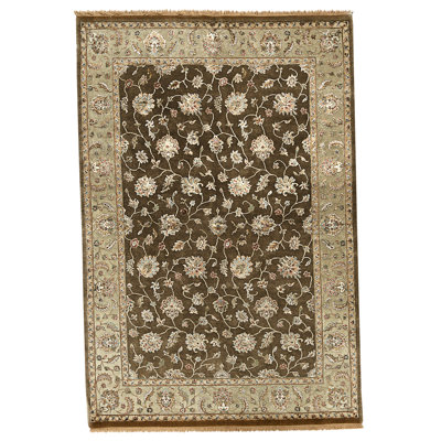 Handmade Silk and Wool Area Rug