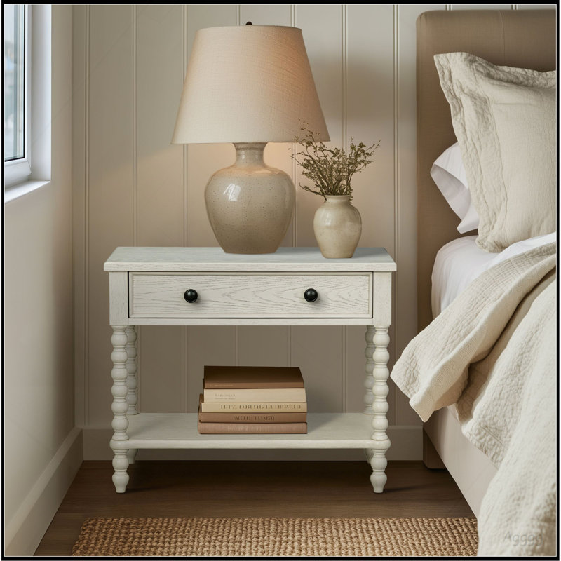 Large Nightstand, Antique Cream