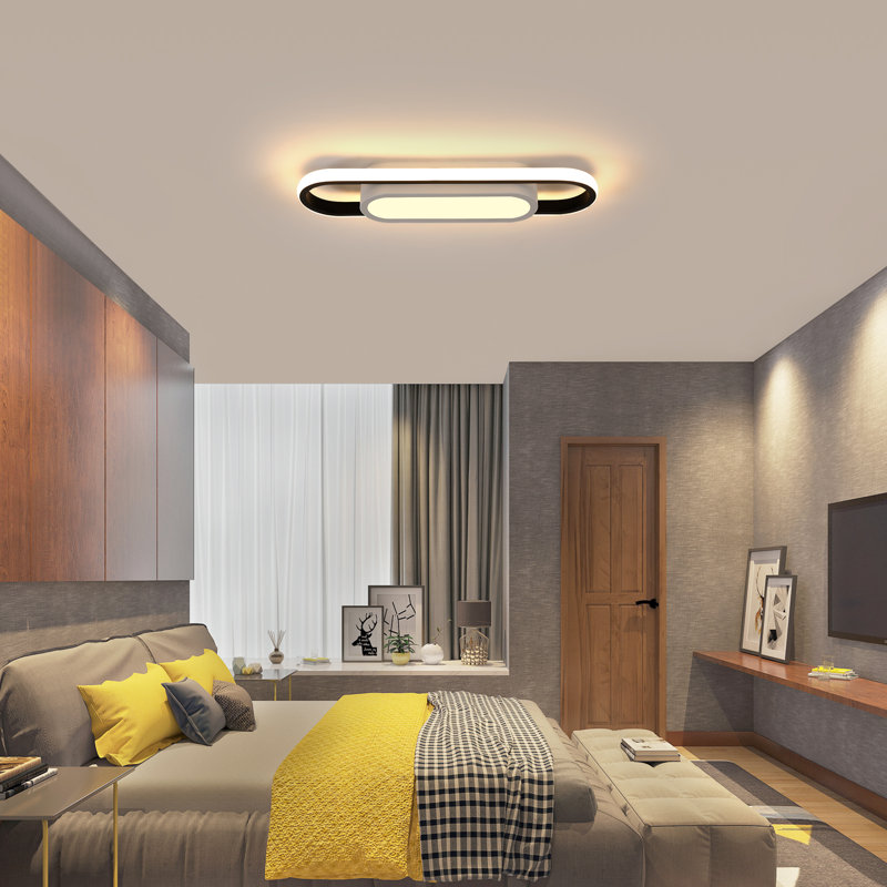 Oval 40cm 2-Light LED Ceiling Light