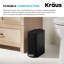 Poubelle de salle de bain à pédale noire matte 1,3 gallon / 5 litres KRAUS avec seau intérieur amovible et couvercle à fermeture douce-126114899