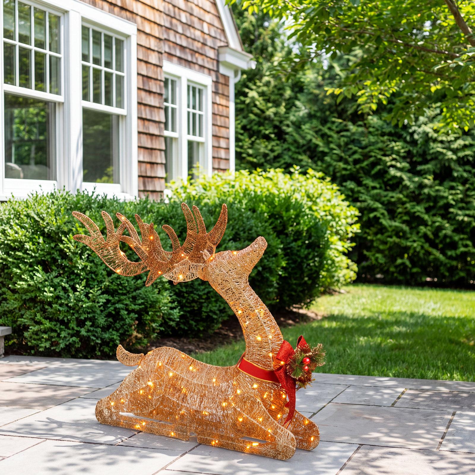 The Holiday Aisle® 31" Lighted Resting Reindeer