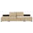 121.2" Versatile Sofa Bed Modular Sofa  Free-Combined Sofa With Two Storage Racks-1685465947