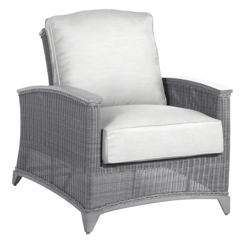 Astoria Patio Chair with Cushions, Rollo Chambray InsideOut® Linen, Welt, Astoria #24 Oyster