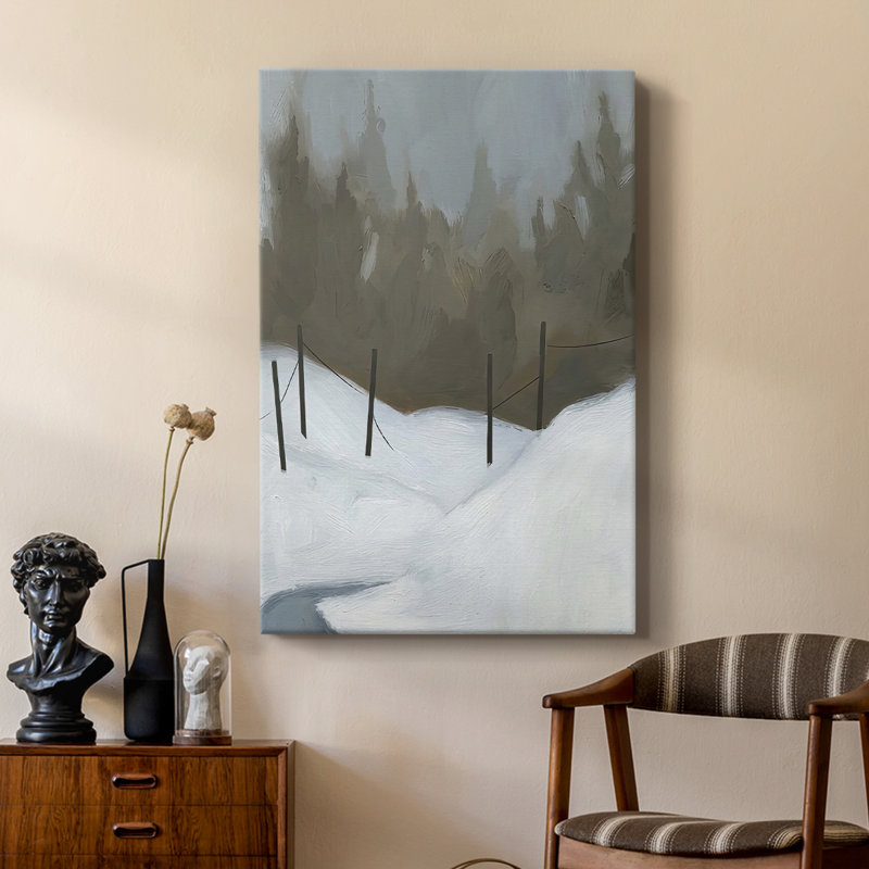 Deep Snow III -Custom Wrapped Gallery Cavas, 36" H x 24" W