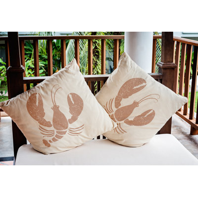 Housse de coussin et insert Lobster Coastal