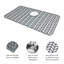Tapis d'évier de cuisine 26 po x 14 po en silicone résistant à la chaleur avec trou de bonde