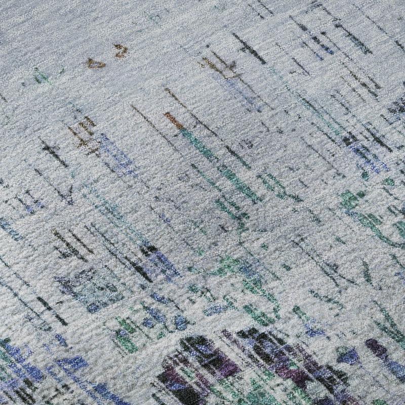 Premium Machine Washable Lubbers AMF1734 Border Rug, Rectangle 5' x 7'6"